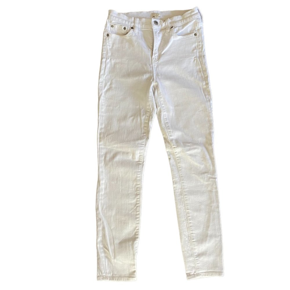 JCrew Stretch White Straight Jeans Size 26